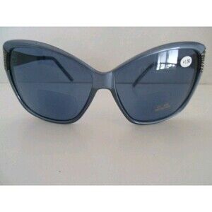 Bifocal Sunglasses 1.50 Blue/Gray w/Silver Hammered Sides UV400 Protection NEW